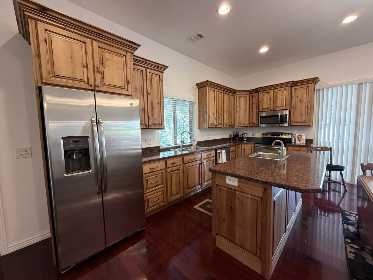 Wood kitchen with island