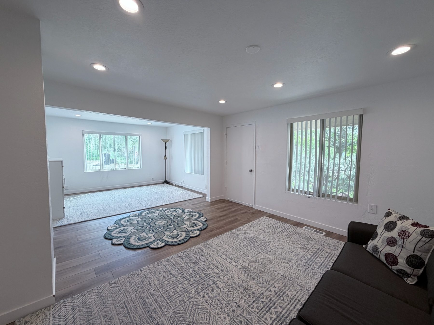 Bright lower-level living area